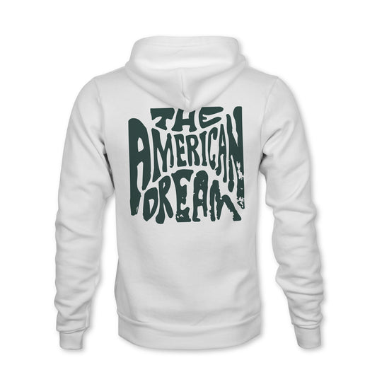 American Dream Hoodie - Forest & White