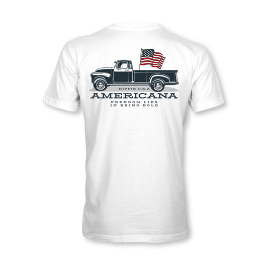 Americana Bold Freedom Tee - White