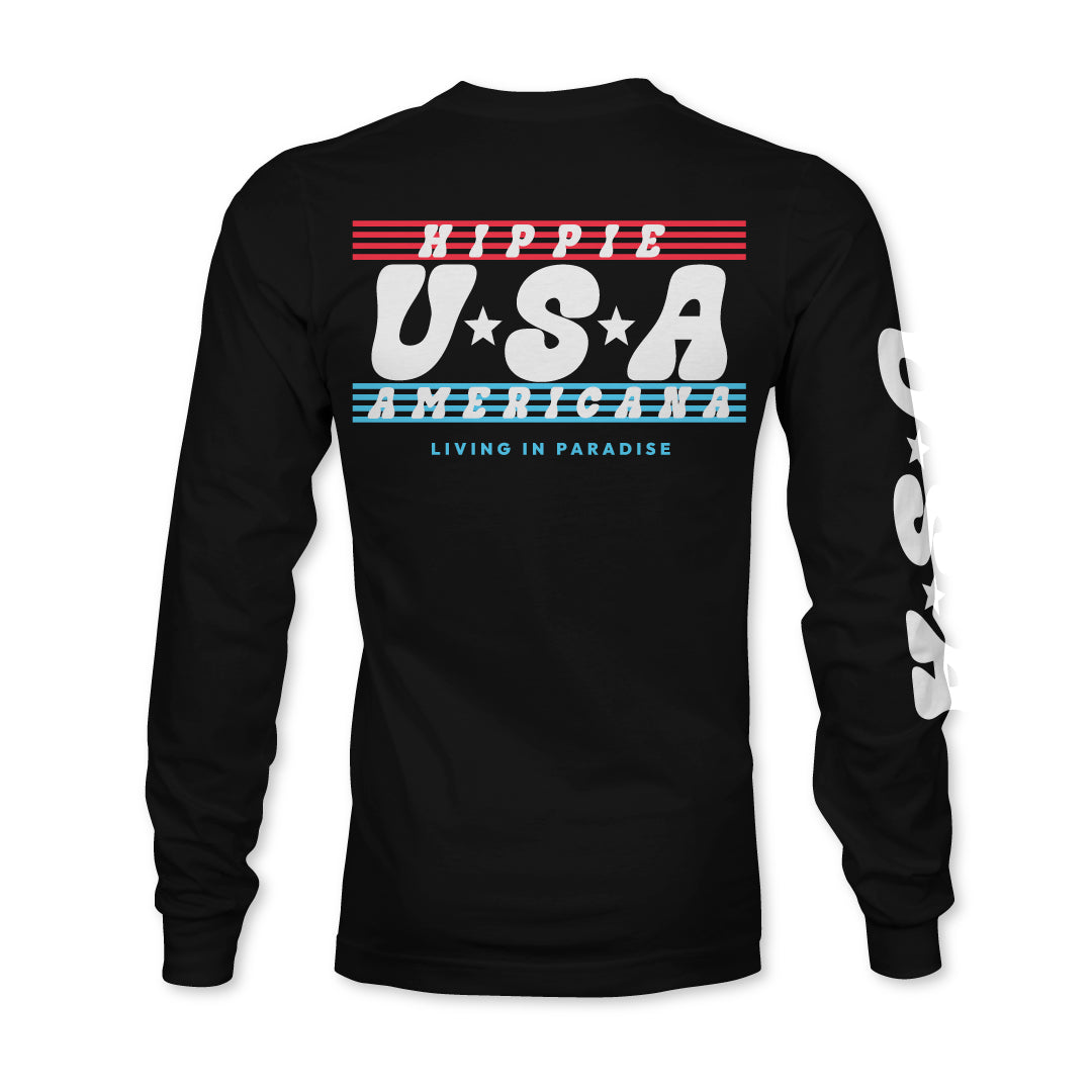 USA Americana Long Sleeve - Black