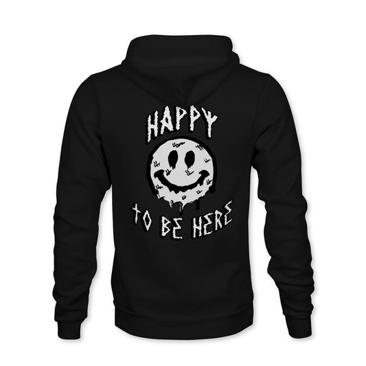 Happy To Be Here Hoodie - Black