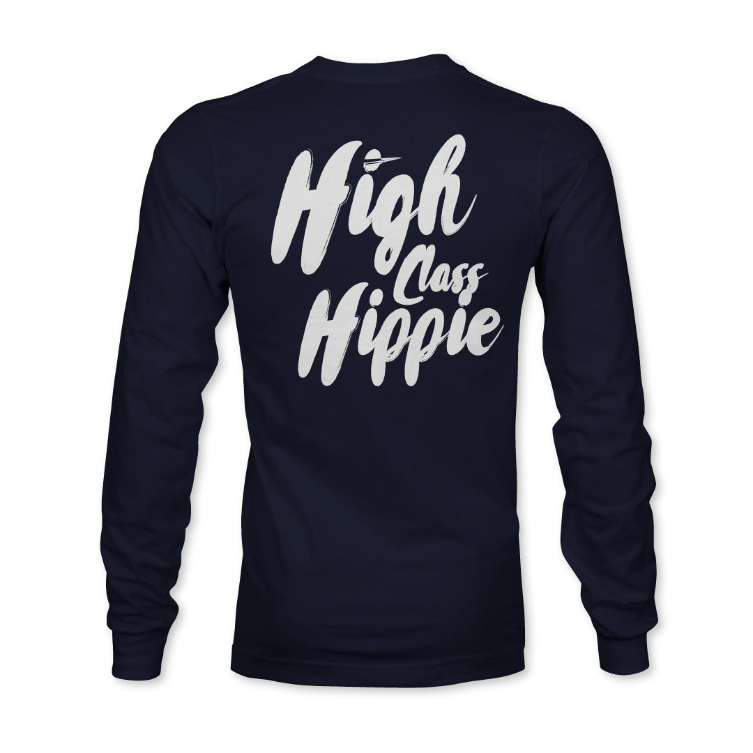 High Class Hippie Long Sleeve Tee - Navy