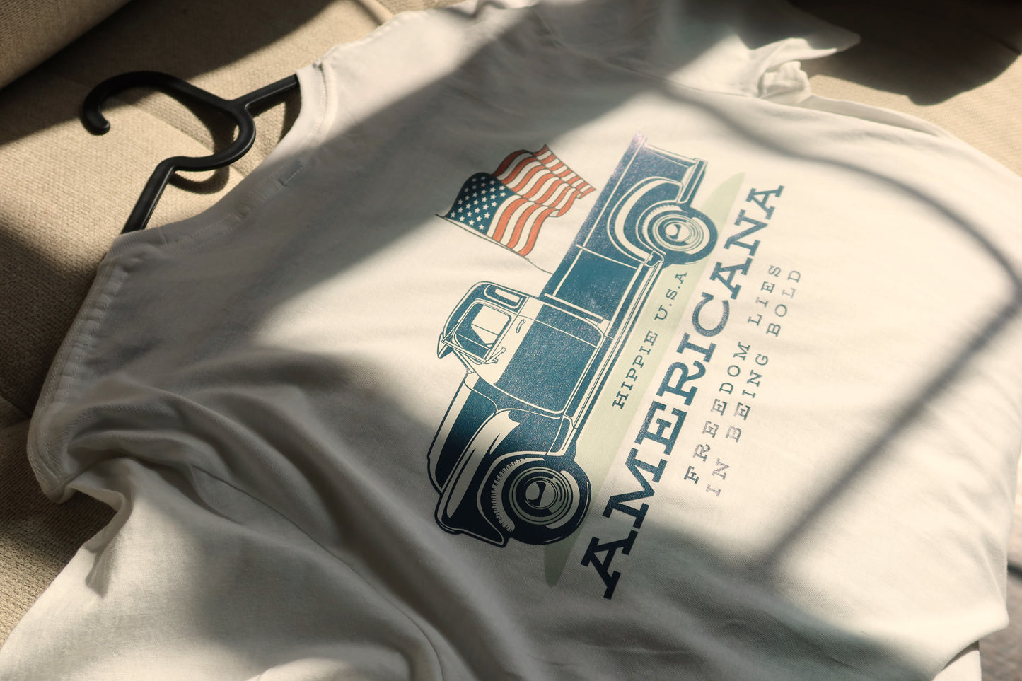 Americana Bold Freedom Tee Vintage White