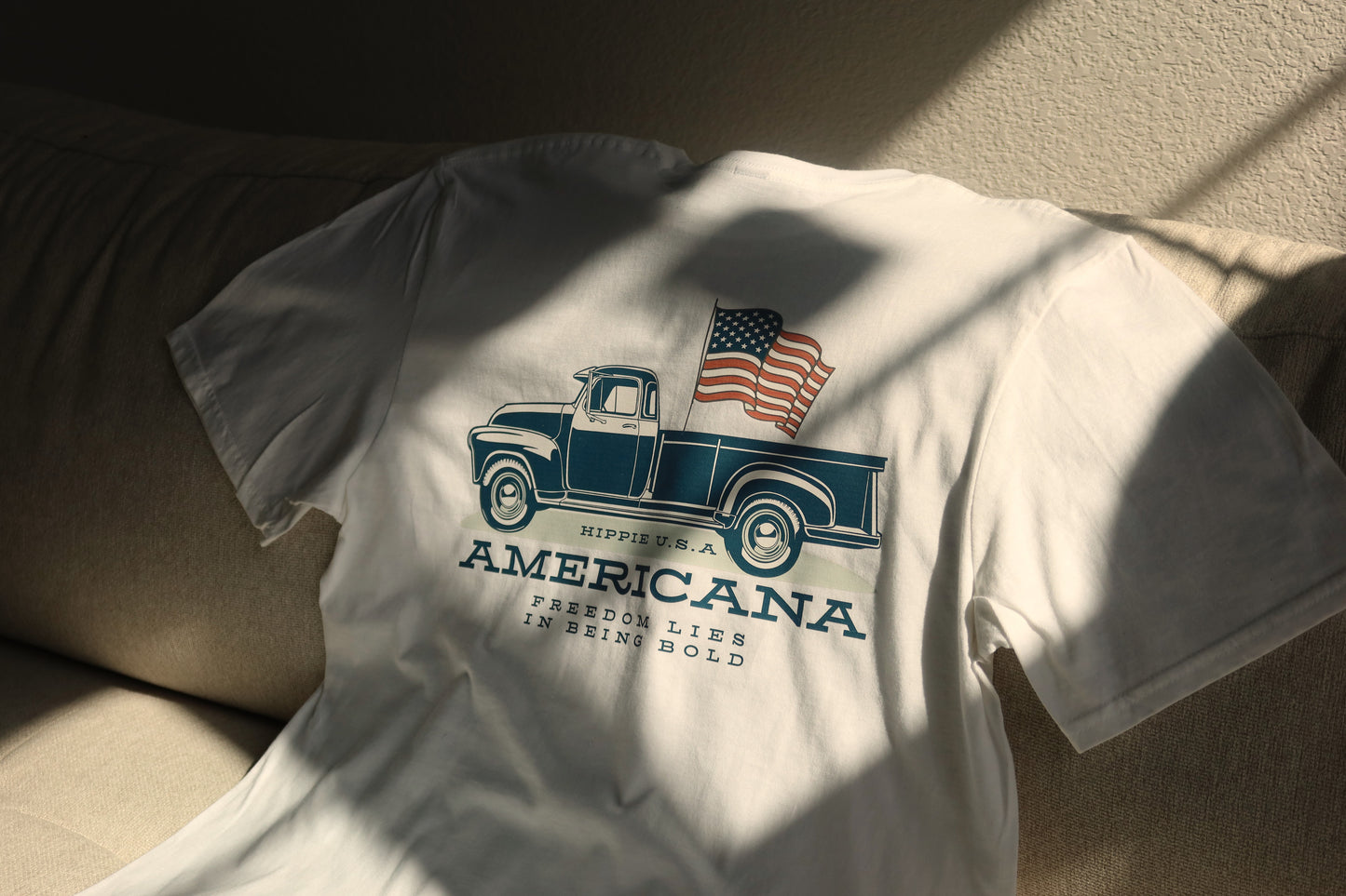 Americana Bold Freedom Tee Vintage White